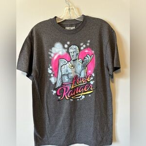 Fortnite Adult Love Ranger T-Shirt Gray Size M Video Game Graphic Tee Fallen